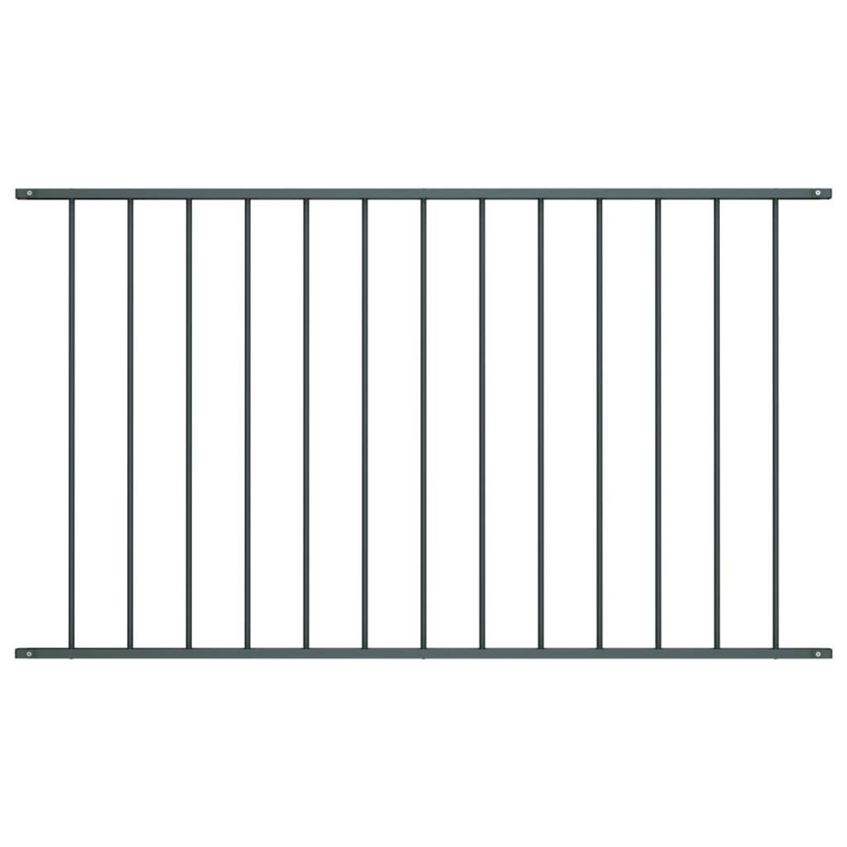 VIDAXL Panneau de cloture Acier enduit de poudre 1,7x1 m Anthracite