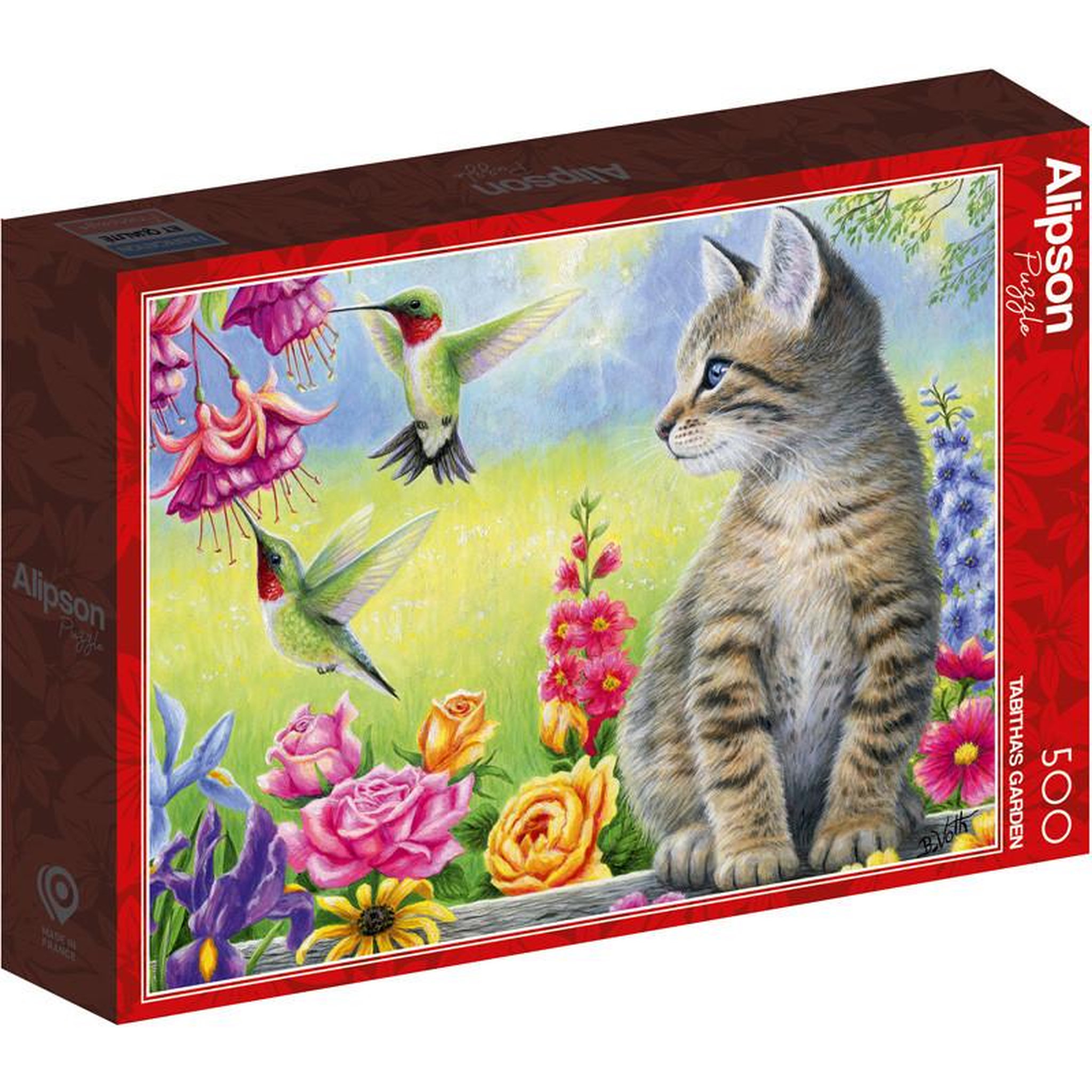 ALIZE Puzzle adulte 500 pièces Chat dans le jardin paysage nature – Alizé