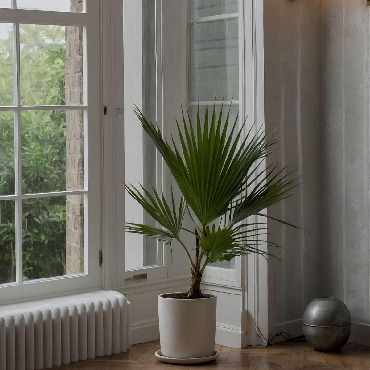 PLANT IN A BOX Palmier de Washington - Set de 2 - Washingtonia robusta - H70-90cm - ⌀21cm