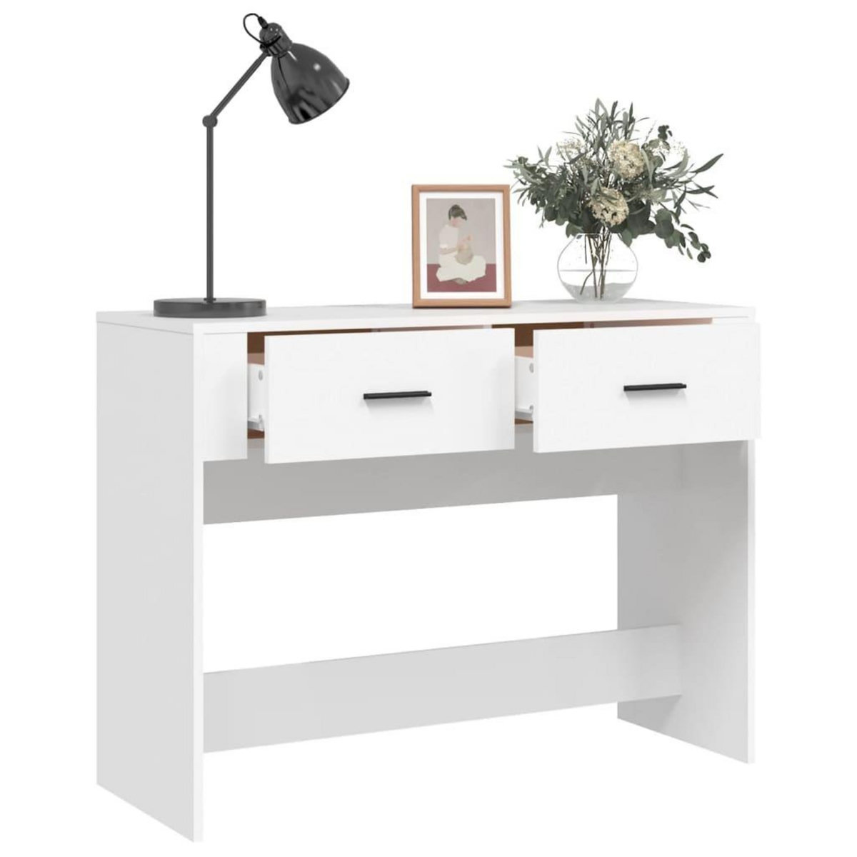 VIDAXL Table console Blanc 100x39x75 cm Bois d'ingenierie