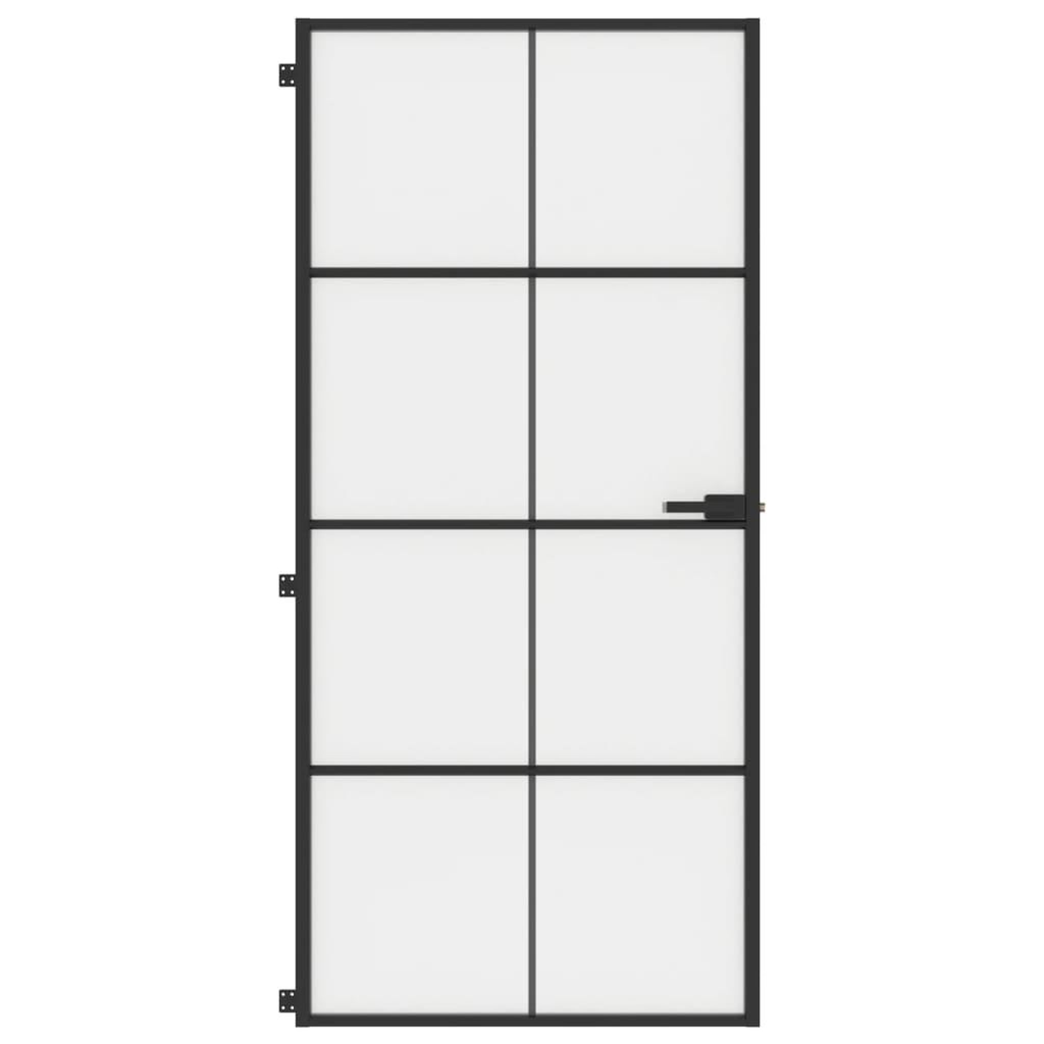 Voir la diapositive 3 : VIDAXL Porte interieure mince noir 93x201,5 cm verre trempe aluminium