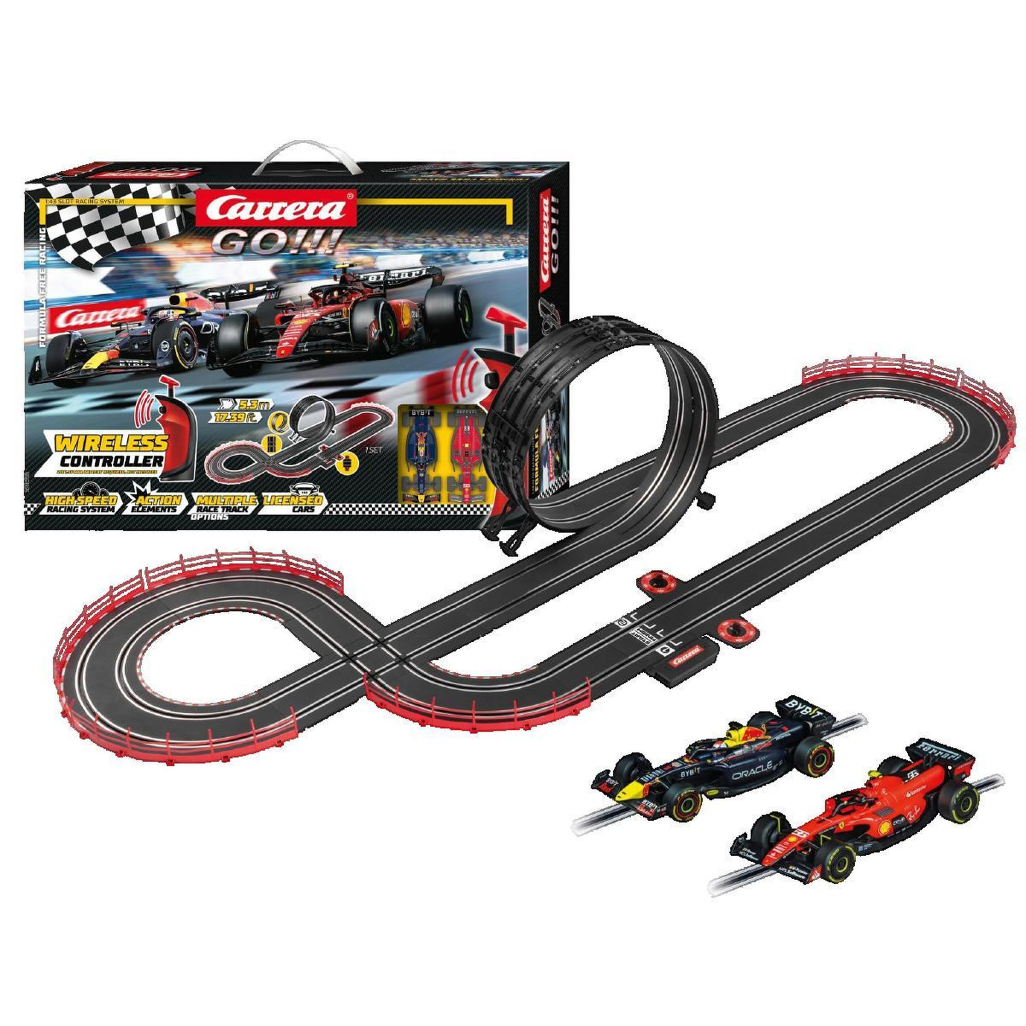 Voir la diapositive 2 : Carrera Circuit de course Carrera GO!!! Wireless Formula Free Racing à l'échelle 1/43