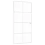 VIDAXL Porte d'interieur Blanc 93x201,5 cm Trempe verre aluminium fin