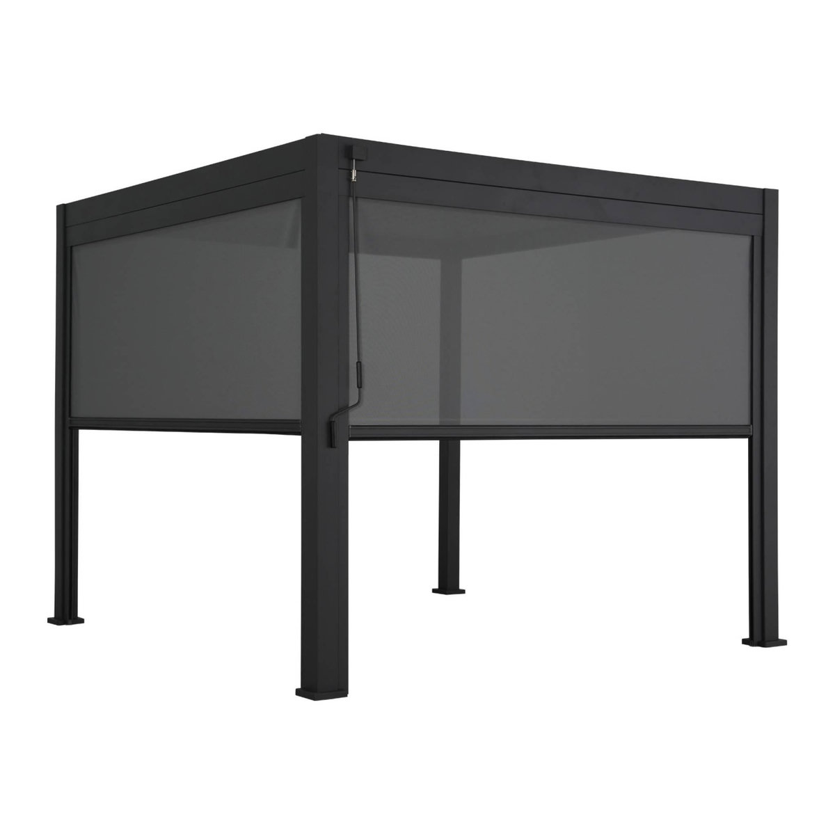 SWEEEK Pergola bioclimatique aluminium 3x3m V2 + 2 stores 3m Triomphe