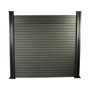 Voir la diapositive 1 : Habitat et Jardin Kit Clôture 4.8 m x 1.2 m composite - Kit de fixation offert - Gris foncé