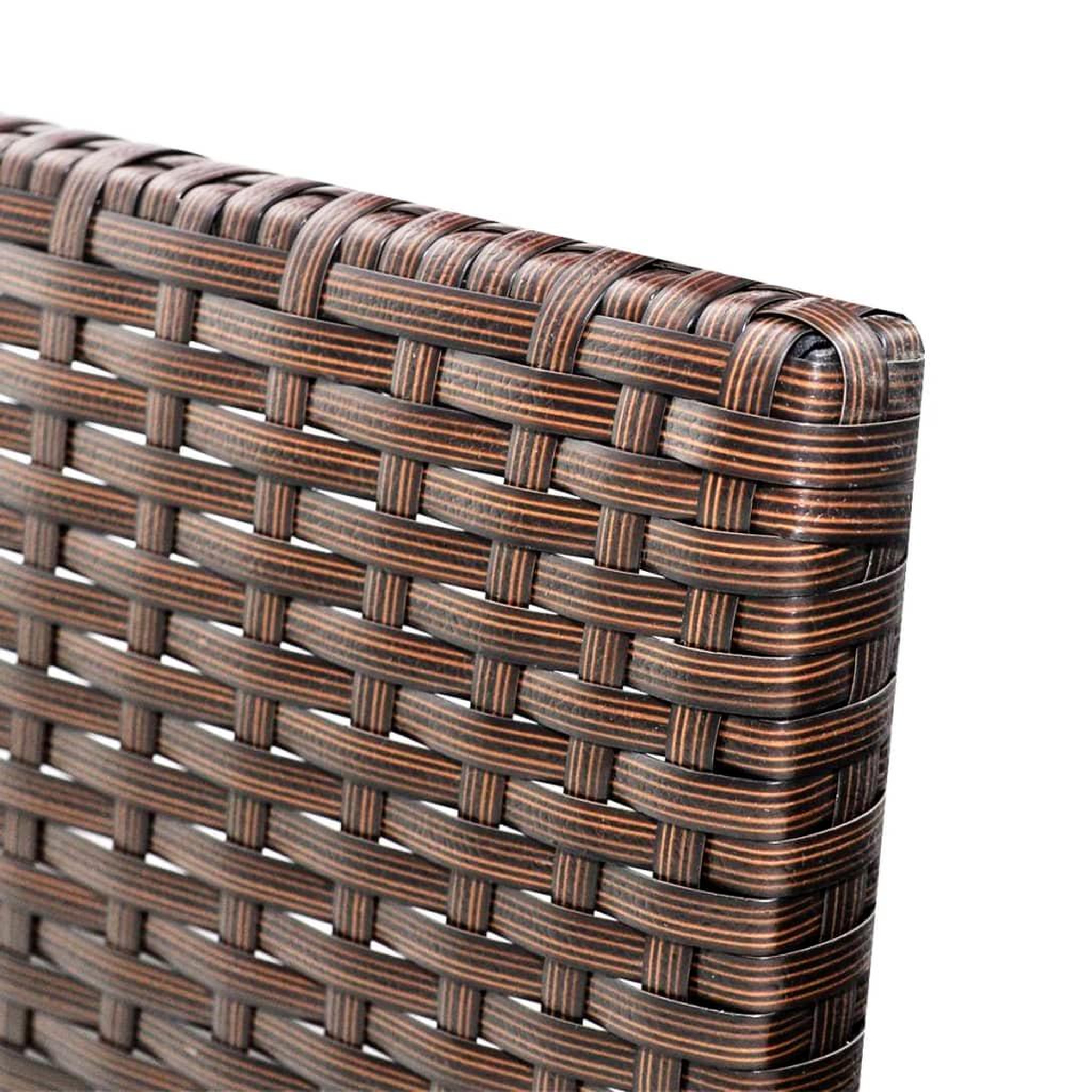 Voir la diapositive 5 : VIDAXL Salon de jardin 3 pcs avec coussins resine tressee marron