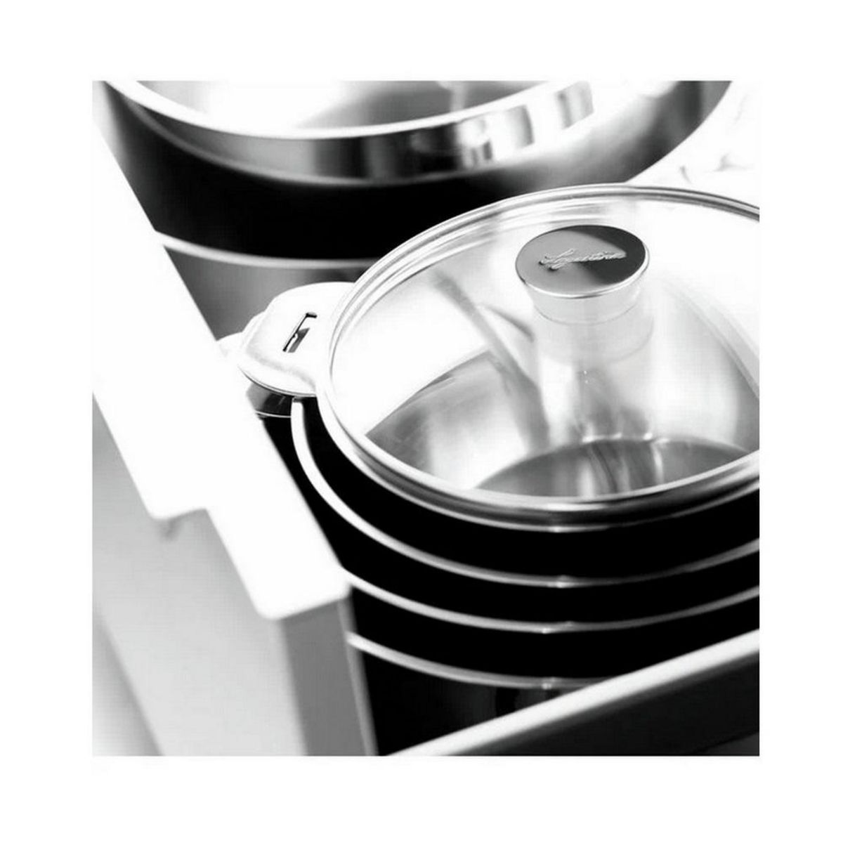 Lagostina Casserole inox 16cm sans poignée + couvercle - 12138031216