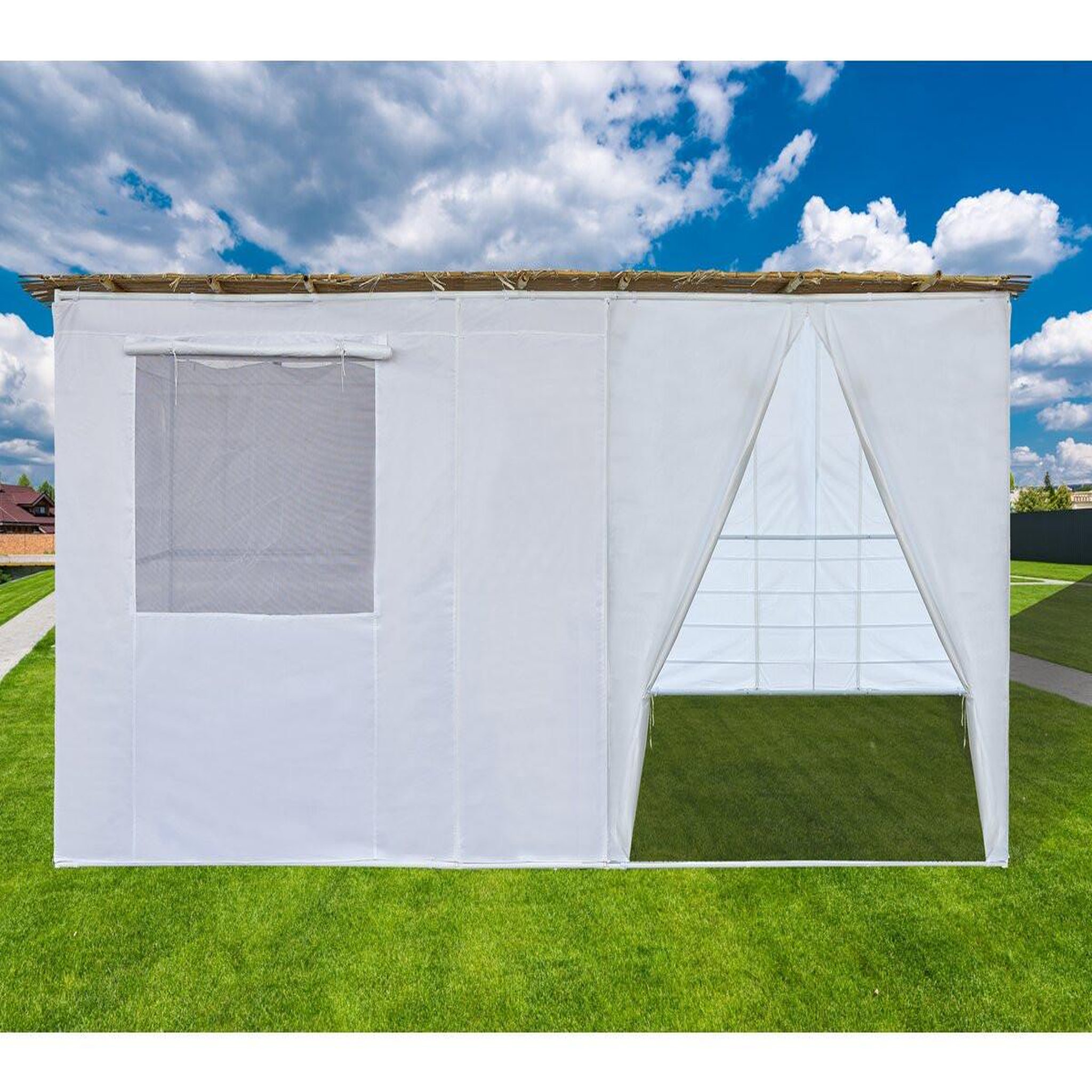 Voir la diapositive 2 : Habitat et Jardin Souccah en kit  nina  ajustable de 1x1 m à 3x5 m - skhah non inclus