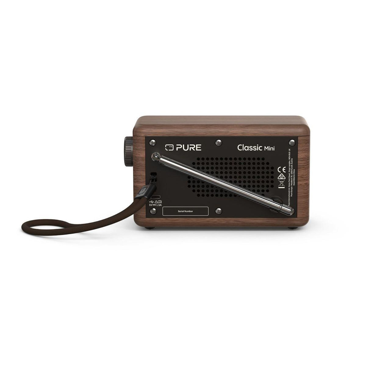 PURE Radio DAB Classic Mini Coffee Black/Walnt