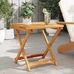 VIDAXL Table pliable de jardin 50x50x50 cm bois d acacia solide