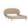 Voir la diapositive 6 : VIDAXL Cadre de lit sans matelas cappuccino similicuir 100x200 cm