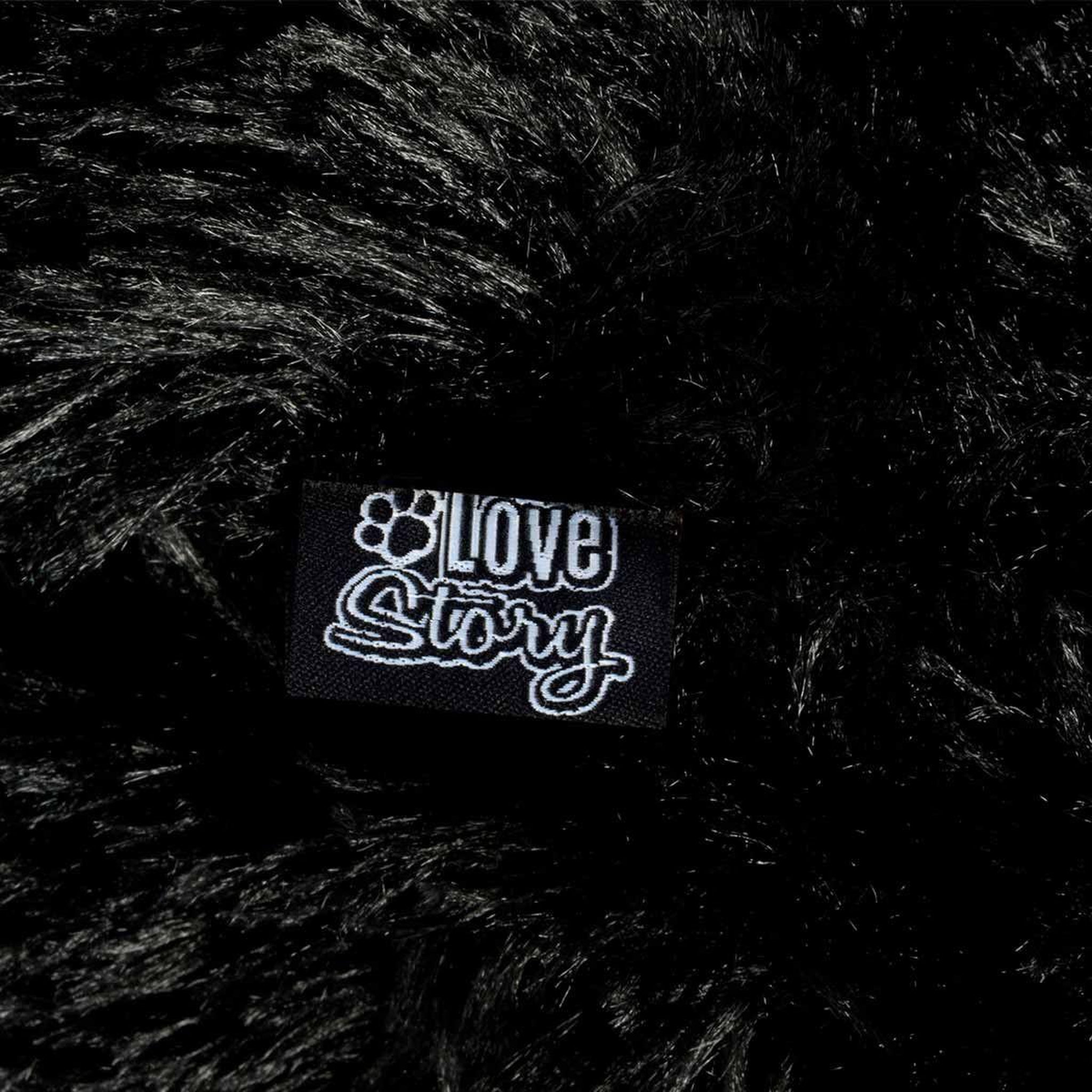 Voir la diapositive 3 : LOVE STORY Coussin pour chien & chat  fluffy  80cm noir