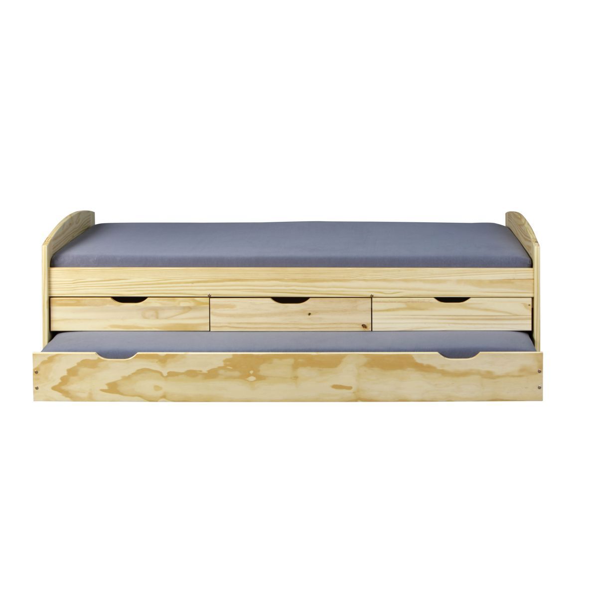 Lit gigogne 2 couchages 90x200 cm + 3 tiroirs ULLI