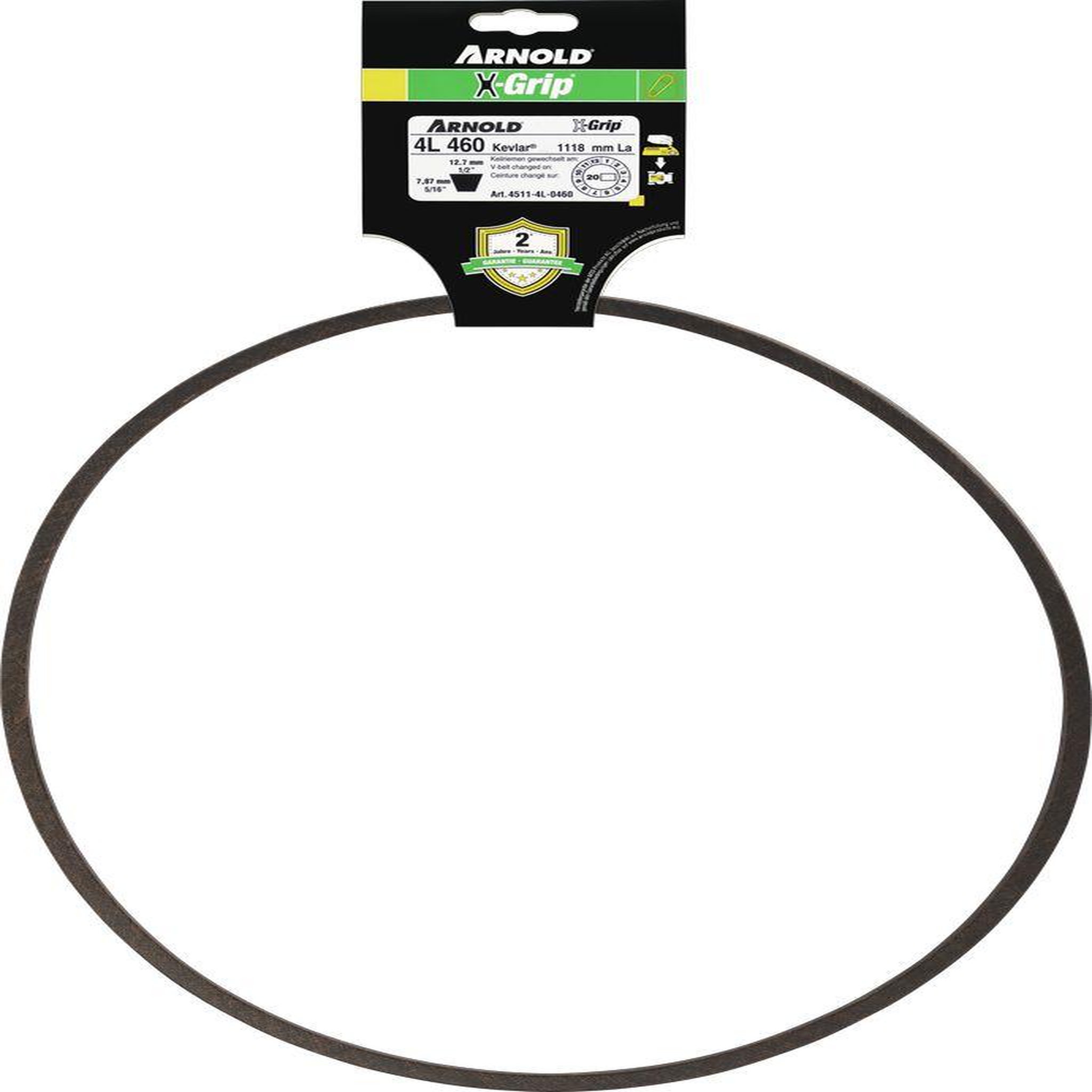 ARNOLD Courroie trapézoïdale x-grip v de type 4l460