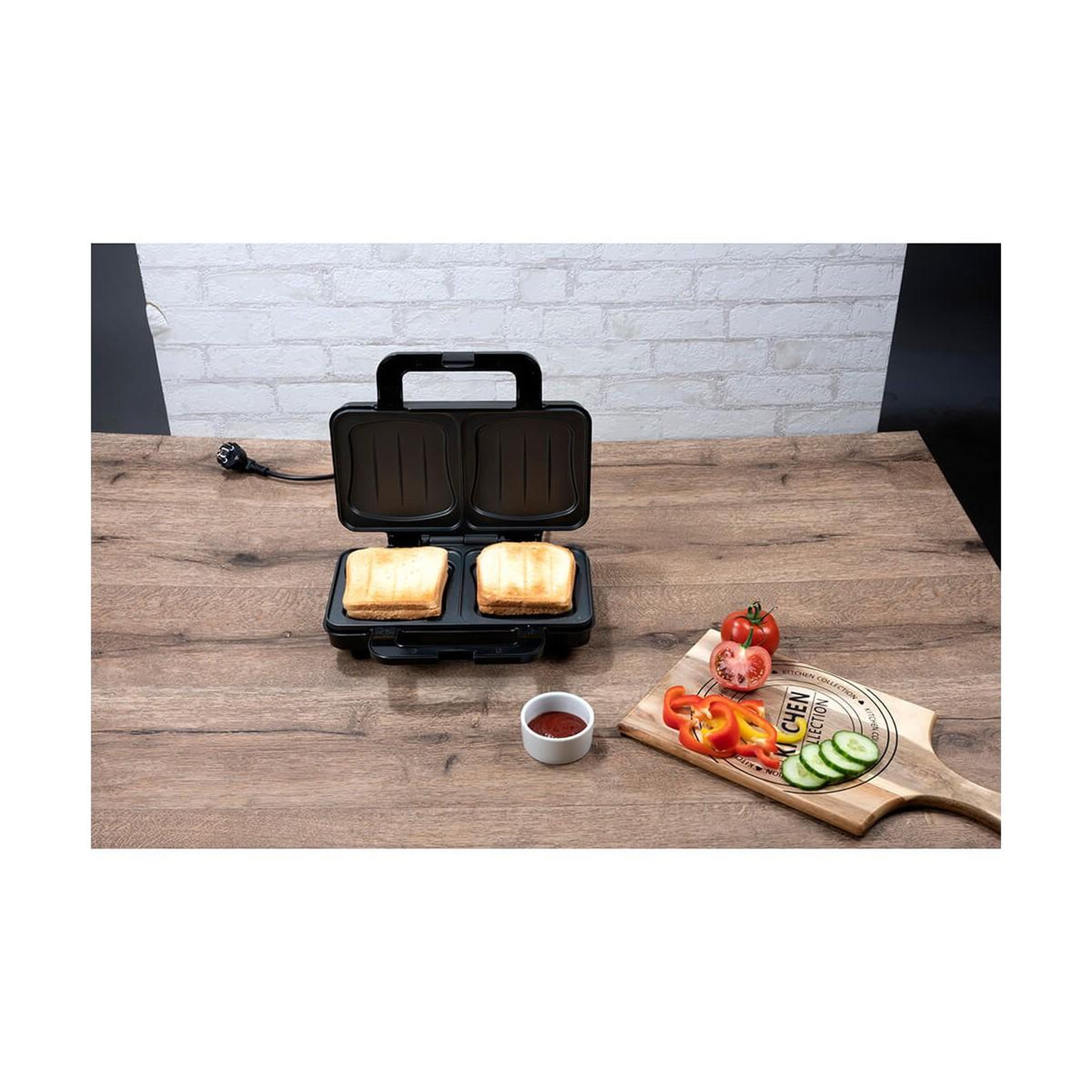 Voir la diapositive 6 : Alpina Appareil à croque monsieur 900W Plaque anti-adhésive ALPINA
