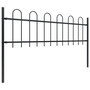 Voir la diapositive 2 : VIDAXL Cloture de jardin avec dessus en cerceau Acier 17 x 0,6 m Noir