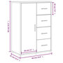 Voir la diapositive 6 : VIDAXL Buffets 2 pcs blanc 60x31x84 cm bois d'ingenierie