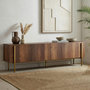 Voir la diapositive 4 : Habitat et Jardin Meuble TV en bois  Nexus  - 180 x 30 x 45 cm - Noyer Baroque Or
