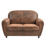 Voir la diapositive 2 : Paris Prix Canapé Club Vintage  Confortable  139cm Marron