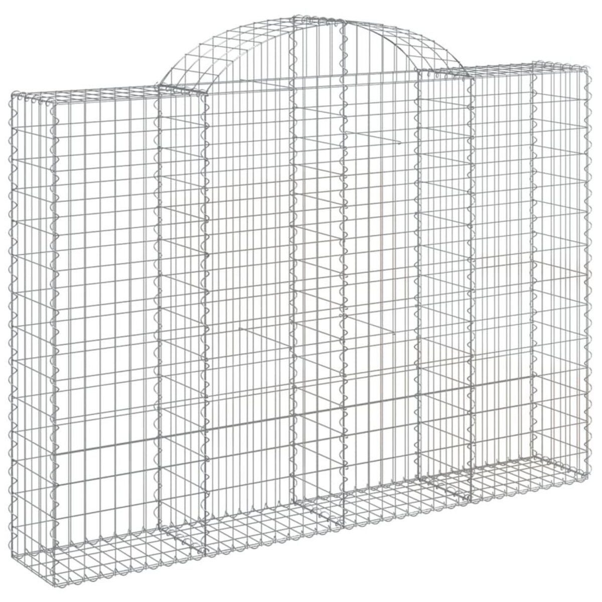 VIDAXL Paniers a gabions arques 4 pcs 200x30x140/160 cm Fer galvanise