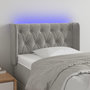 Voir la diapositive 1 : VIDAXL Tete de lit a LED Gris clair 83x16x78/88 cm Velours