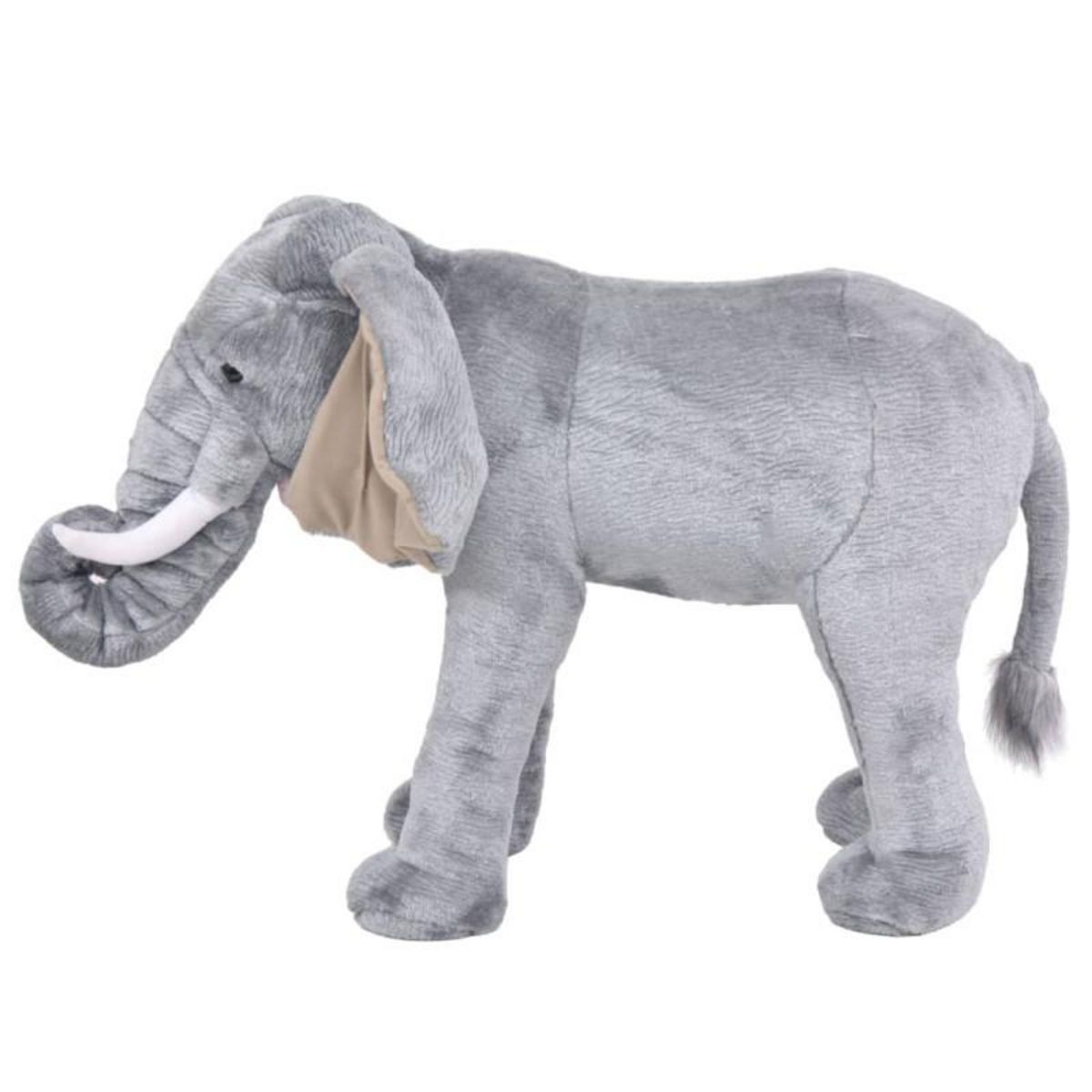 VIDAXL Jouet en peluche Éléphant Gris XXL