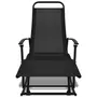 VIDAXL Chaise a bascule de jardin Acier et textilene Noir