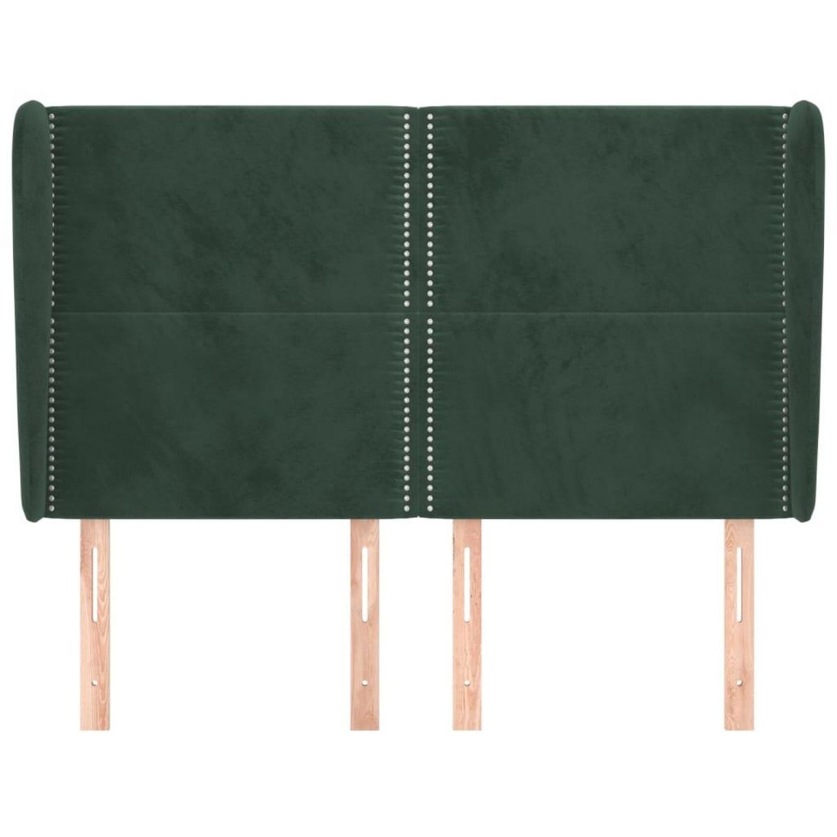 VIDAXL Tete de lit avec oreilles Vert fonce 147x23x118/128 cm Velours