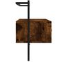 Voir la diapositive 5 : VIDAXL Meuble TV mural chene fume 100,5x30x51 cm bois d'ingenierie