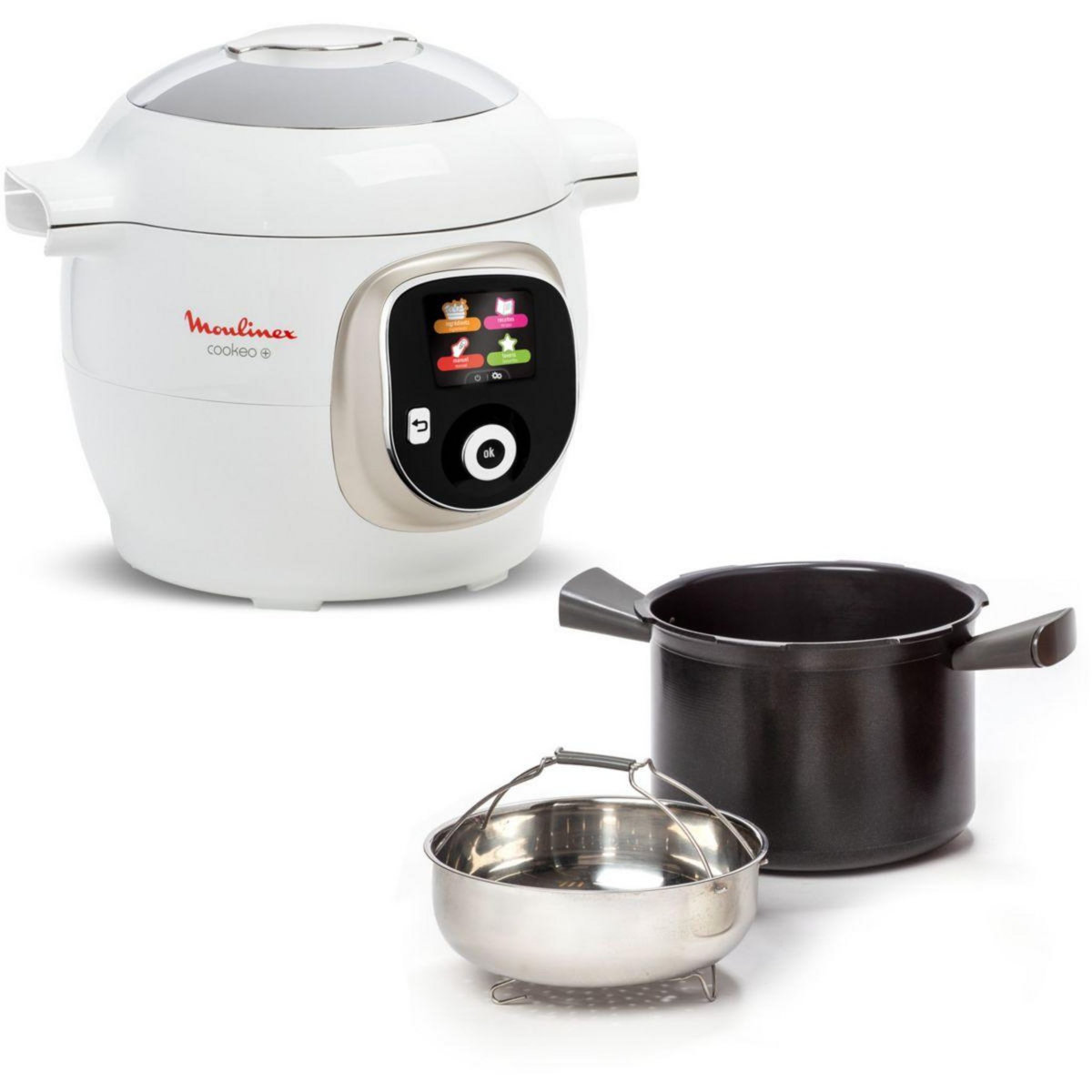 MOULINEX Cookeo CE85BA10 blanc 6 L, 6 modes de cuisson, 180 recettes