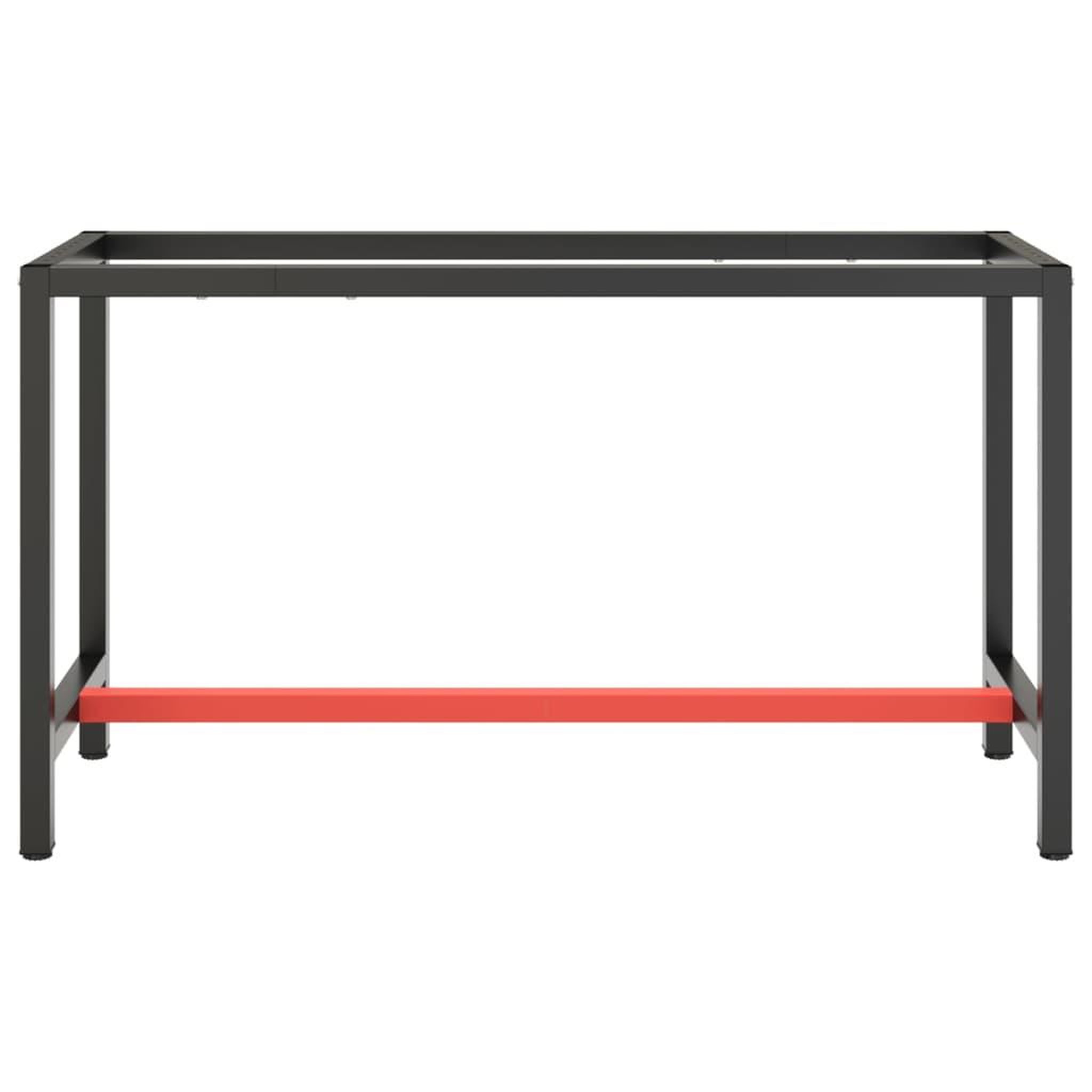 Voir la diapositive 3 : VIDAXL Cadre de banc de travail Noir et rouge mat 140x50x79 cm Metal