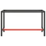 Voir la diapositive 3 : VIDAXL Cadre de banc de travail Noir et rouge mat 140x50x79 cm Metal