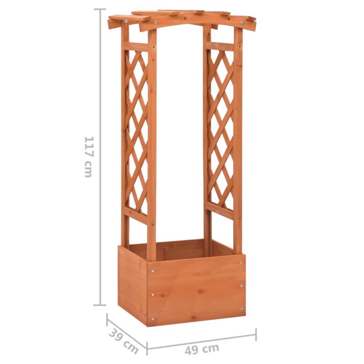 VIDAXL Jardiniere a treillis avec arche 49x39x117 cm Bois de sapin