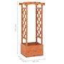 Voir la diapositive 6 : VIDAXL Jardiniere a treillis avec arche 49x39x117 cm Bois de sapin