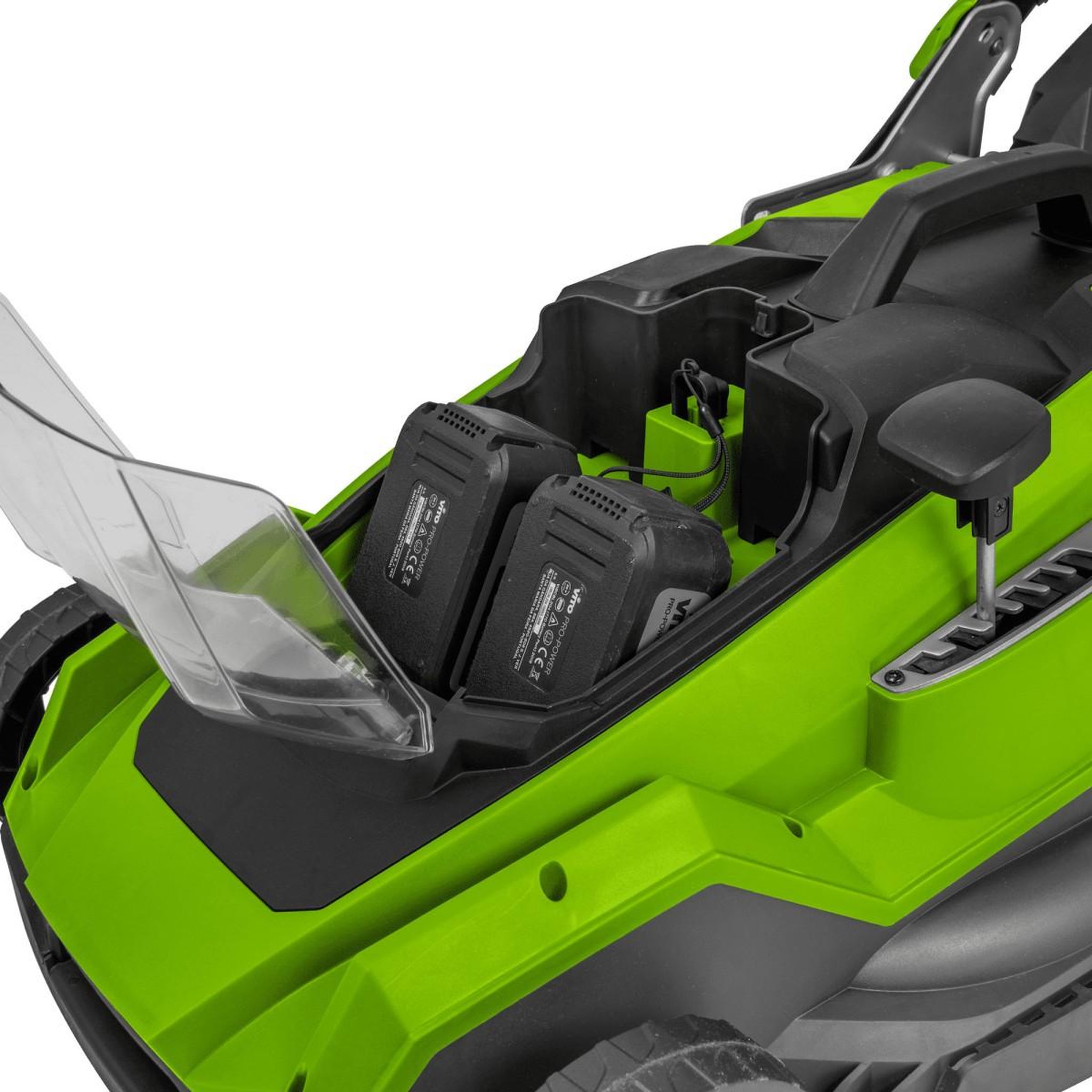 Voir la diapositive 2 : VITO Tondeuse à gazon 40v -2 batteries lithium 4.0ah chargeur double moteur brushless 600m2 vito