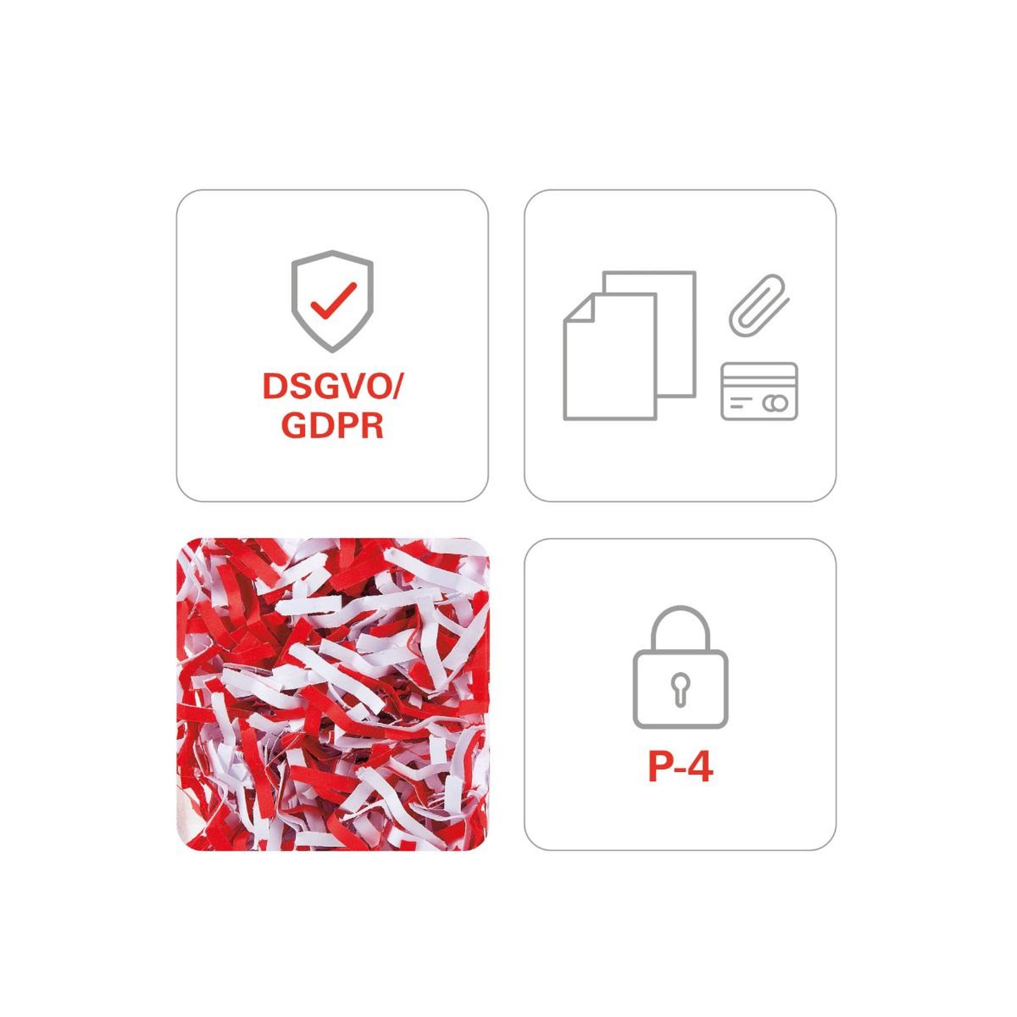 Voir la diapositive 5 : Hsm Destructeur de documents 5-6 feuilles coupe particules - 2253111