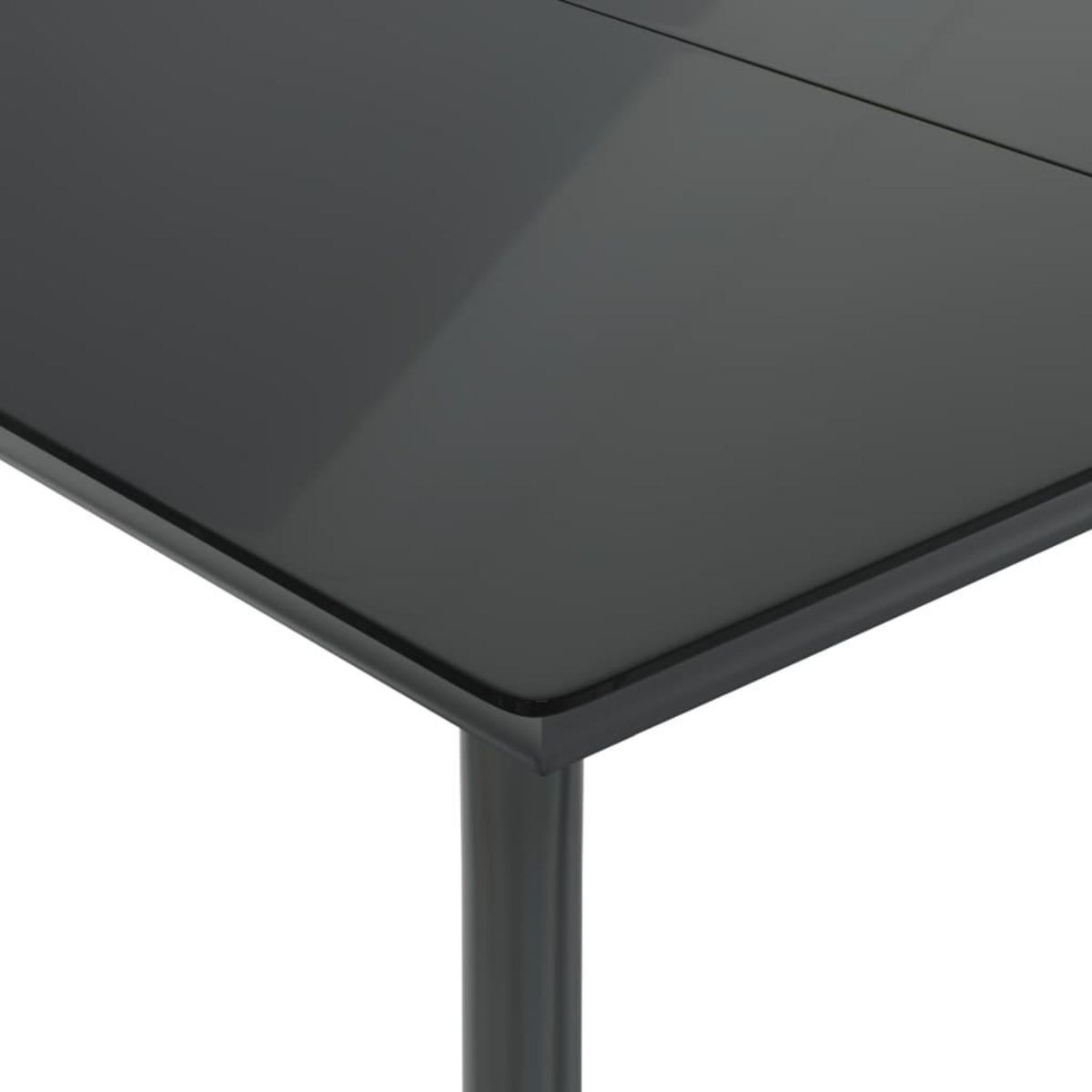 VIDAXL Ensemble a manger de jardin 3 pcs coussins gris resine tressee