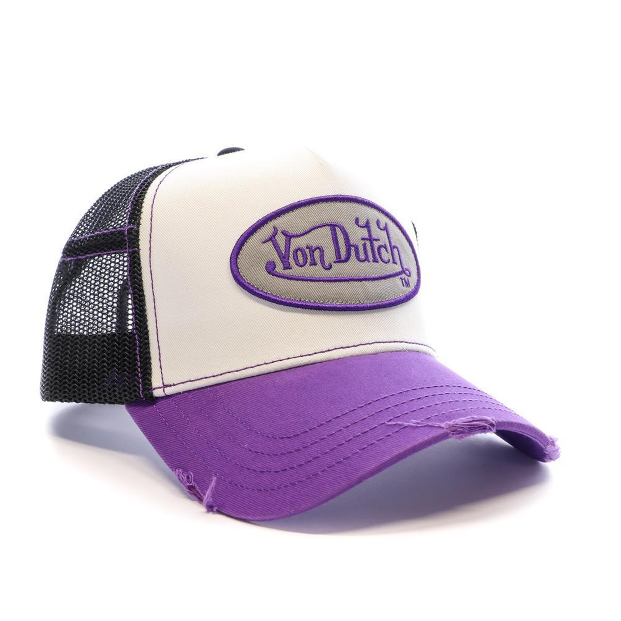 Voir la diapositive 2 : VON DUTCH Casquette Blanche/Noire/ Homme Von Dutch Art