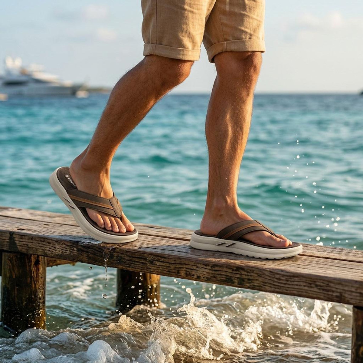 OZABI OZABI Tongs homme confort semelle epaisse antiderapante ete plage