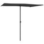 Voir la diapositive 3 : VIDAXL Parasol de jardin avec mat en aluminium 2x1,5 m Noir