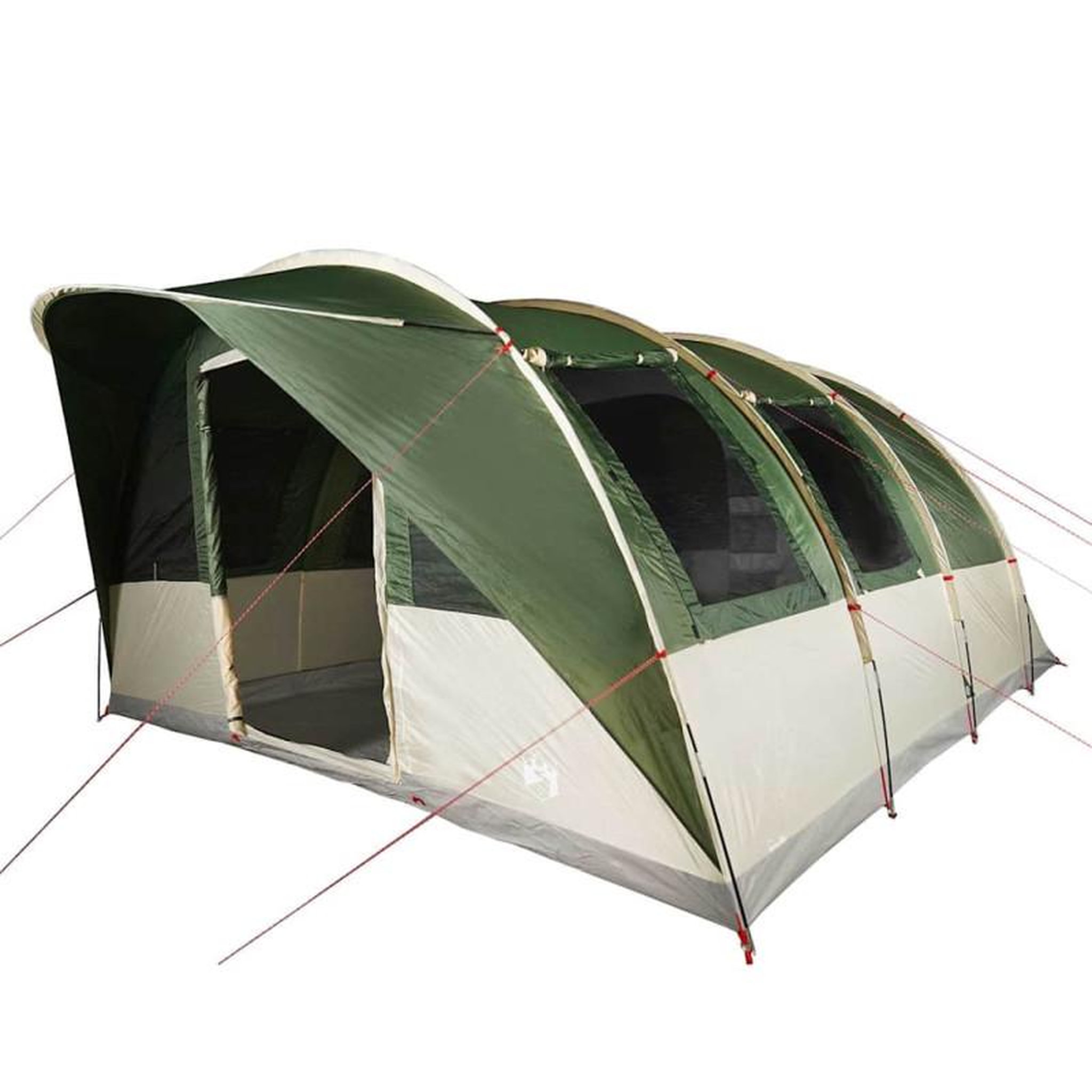 Voir la diapositive 5 : VIDAXL Tente de camping tunnel 7 personnes vert imperméable