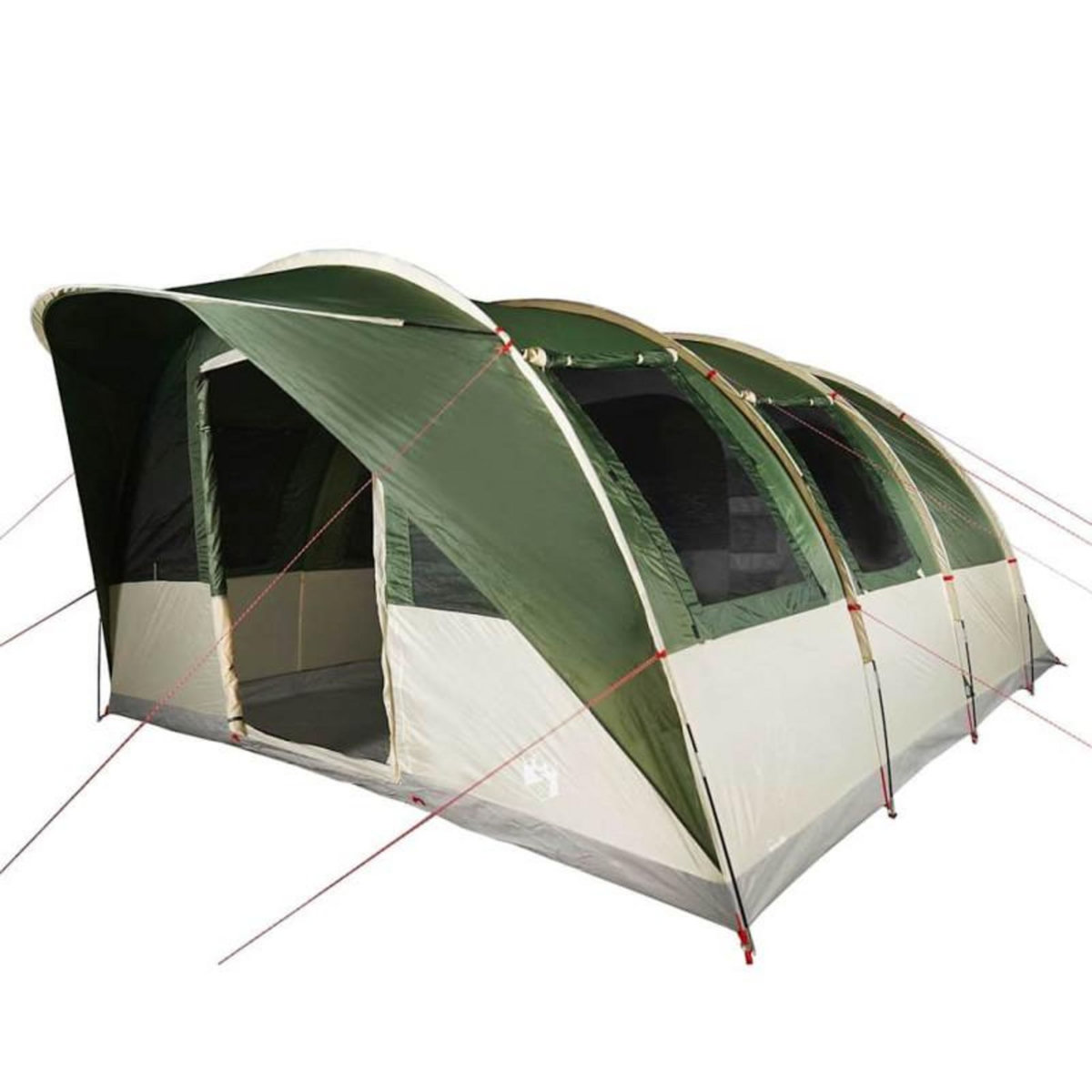 VIDAXL Tente de camping tunnel 7 personnes vert imperméable