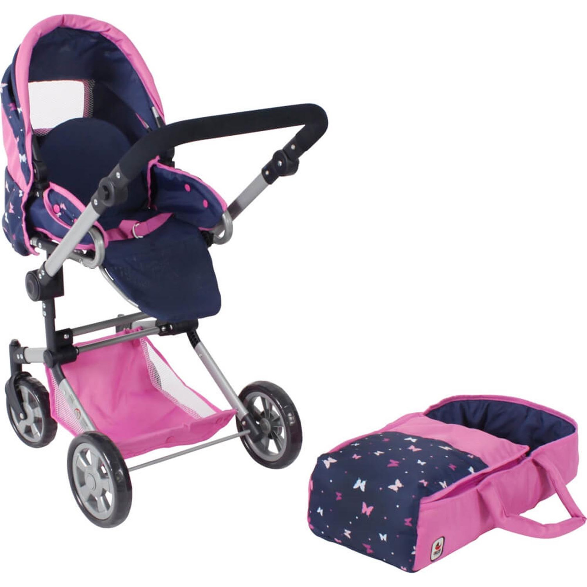 Voir la diapositive 2 : BAYER CHIC 2000 Poussette de poupée combinée JARA Papillon
