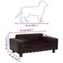 Voir la diapositive 6 : VIDAXL Canape pour chien Marron 81x43x31 cm Peluche et similicuir