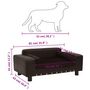 Voir la diapositive 6 : VIDAXL Canape pour chien Marron 81x43x31 cm Peluche et similicuir