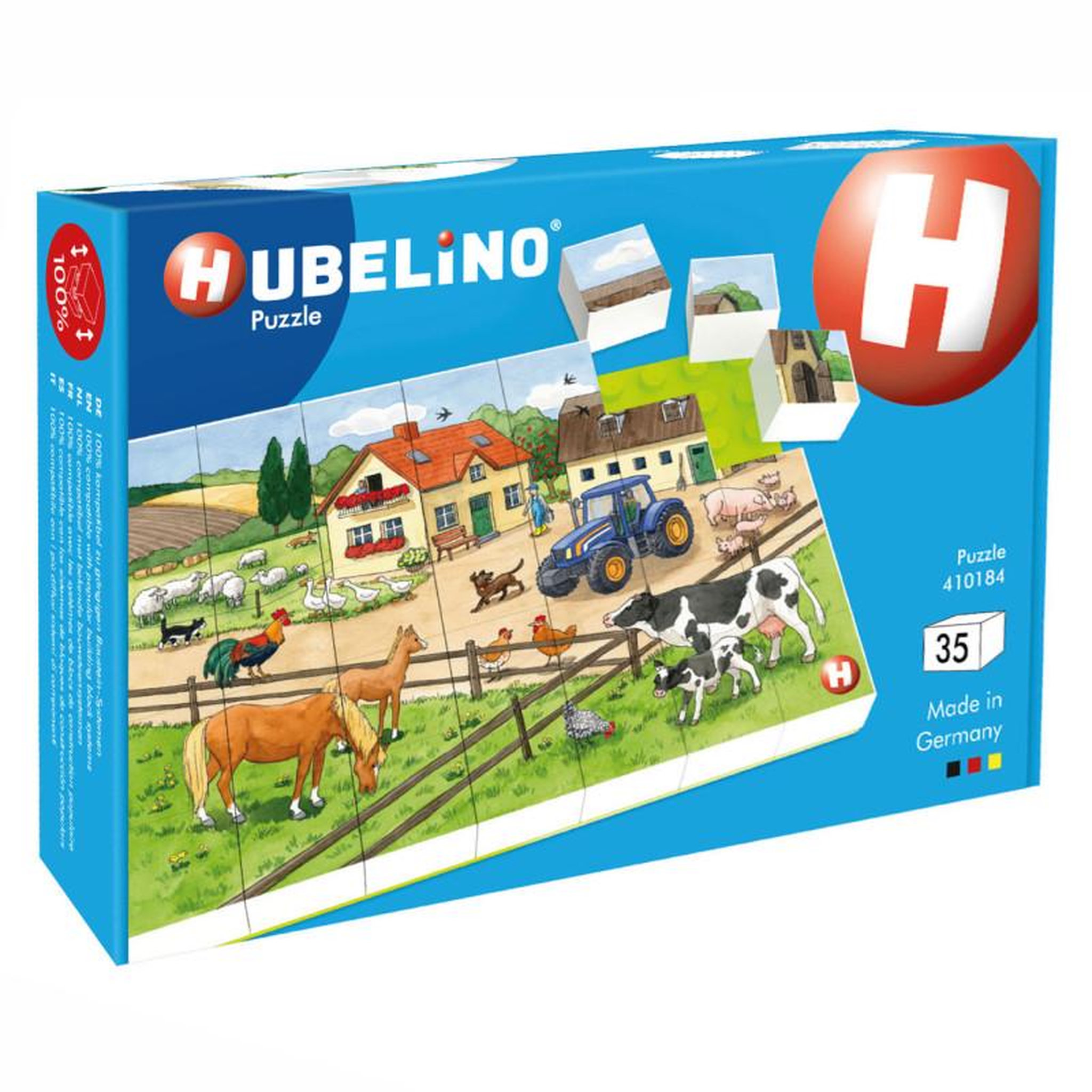 Voir la diapositive 2 : HUBELINO Hubelino Block Puzzle Life on the Farm, 35st. 410184