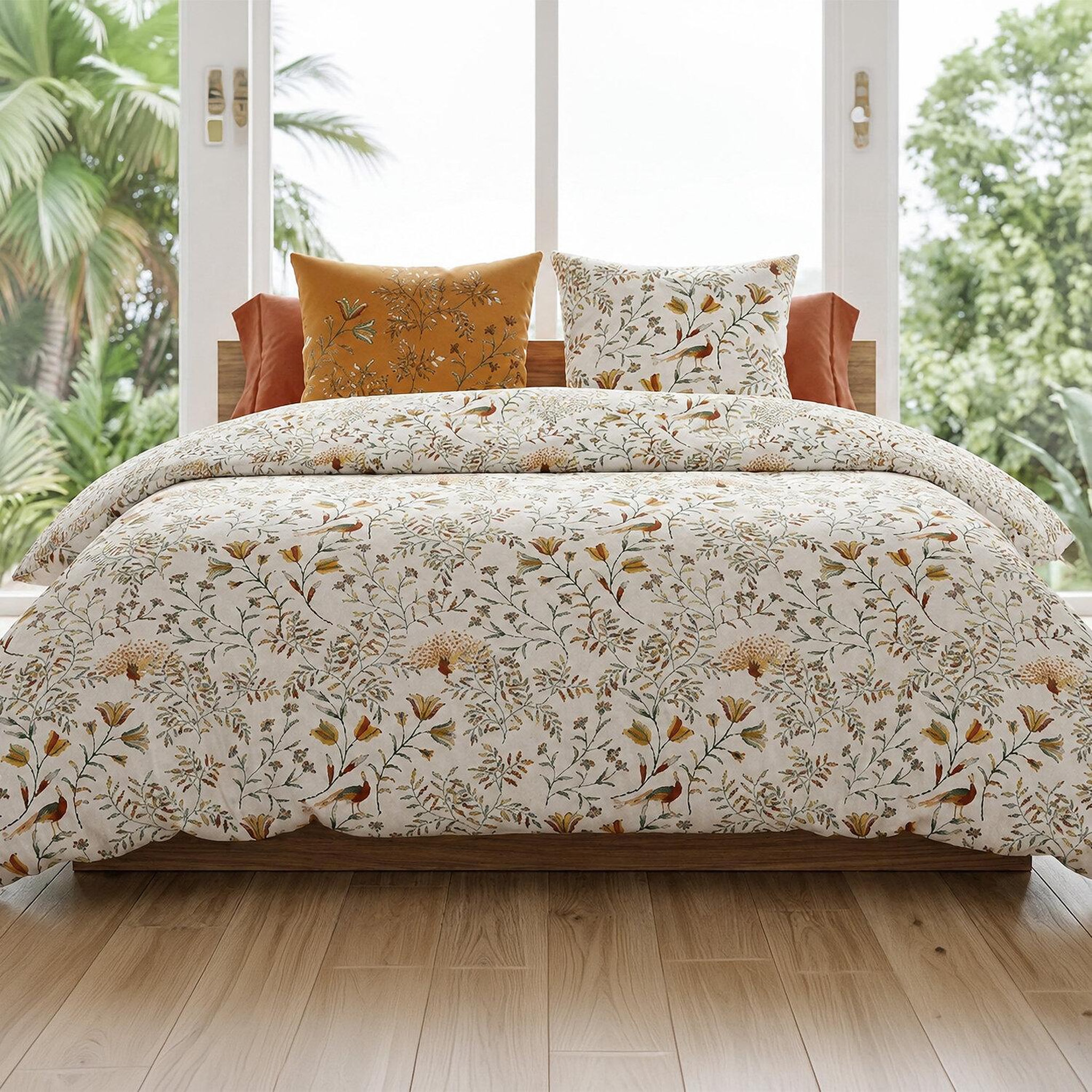 Voir la diapositive 1 : ATELIER DU COTON Parure Housse De Couette 100% Coton 57fils Demil