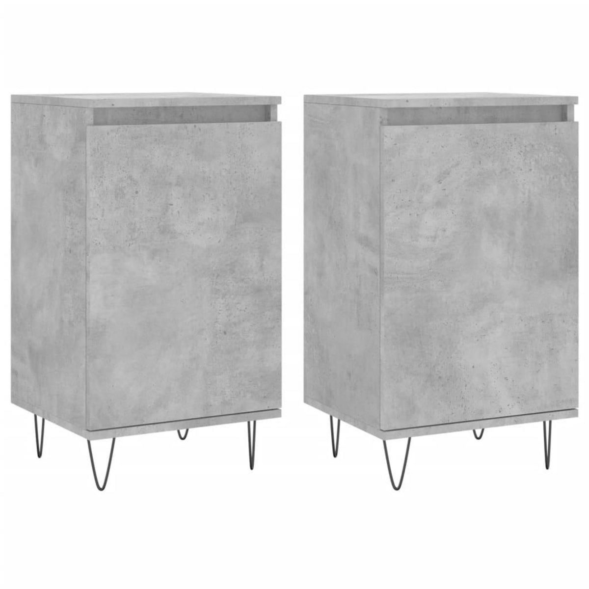 VIDAXL Buffets 2 pcs gris beton 40x35x70 cm bois d'ingenierie