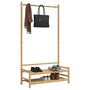 Voir la diapositive 4 : VIDAXL Porte vêtement avec étagères 103x40x183 cm bambou