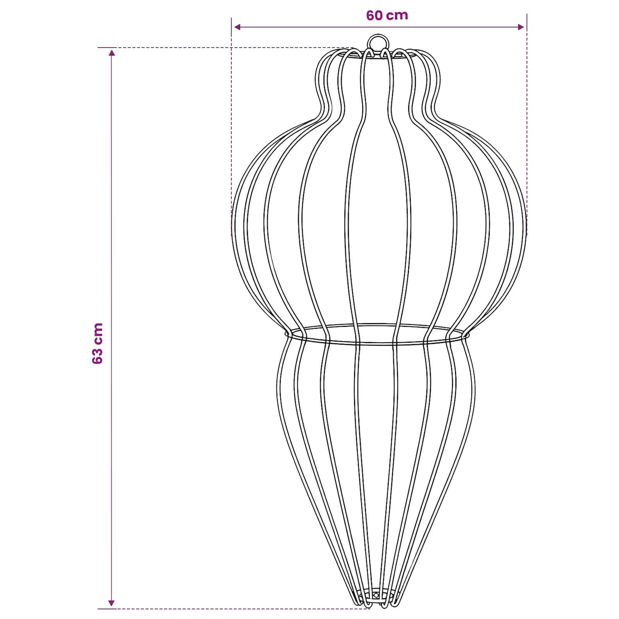 Voir la diapositive 3 : VIDAXL Lumiere de finial de Noël 320 LED Multicolore Ø 40 x 75 cm